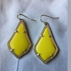 Kendra Scott Alex Yellow and Gold Earrings